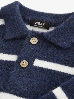 Bleu marine - Polo Rayure à manches longues (3mths-7yrs)