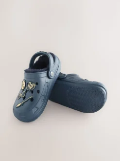 Bleu marine - Sabots chaussons doublés chauds Harry Potter