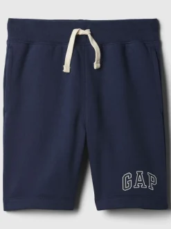 Bleu marine - Short Gap doublé en polaire avec logo (4-13ans)
