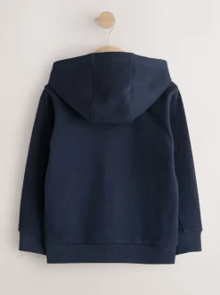 Bleu marine - Sweat à capuche zippé (3-16ans)