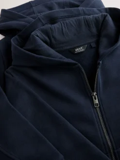 Bleu marine - Sweat à capuche zippé (3-16ans)