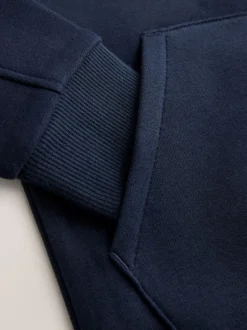 Bleu marine - Sweat à capuche zippé (3-16ans)