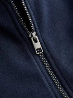 Bleu marine - Sweat à capuche zippé (3-16ans)