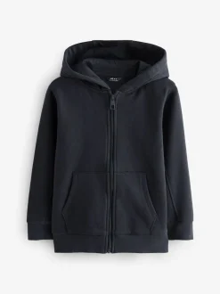 Bleu marine - Sweat à capuche zippé (3-16ans)