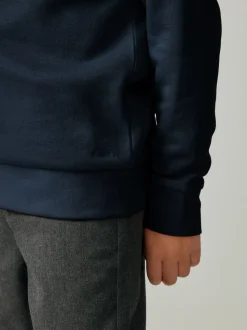 Bleu marine - Sweat Clarks unisexe à col ras du cou pour l’école