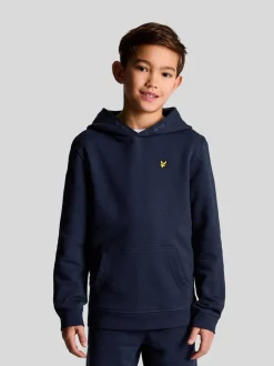 Bleu marine - Sweat-shirt à capuche Lyle & Scott Jersey Garçons