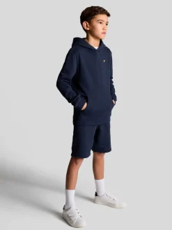 Bleu marine - Sweat-shirt à capuche Lyle & Scott Jersey Garçons