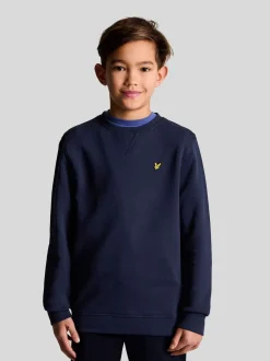 Bleu marine - Sweat-shirt Col rond Lyle & Scott Garçons