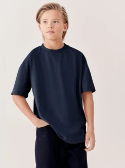 Bleu marine - T-shirt Manches courtes (3-16ans)