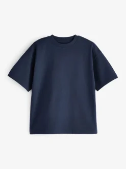 Bleu marine - T-shirt Manches courtes (3-16ans)