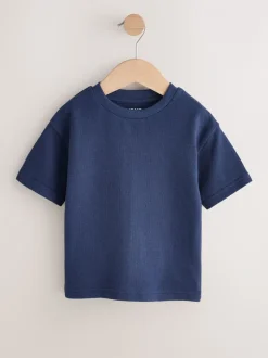 Bleu marine - T-shirt Texture Manches courtes (3mois-7ans)