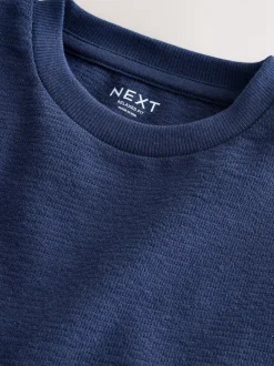Bleu marine - T-shirt Texture Manches courtes (3mois-7ans)