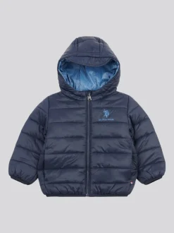 Bleu marine - U.S. Polo Assn. Veste matelassée à capuche avec visière