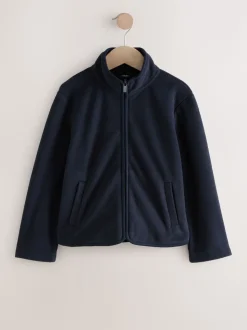 Bleu marine - Veste polaire zippée avec poches (3-16ans)