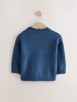 Bleu marine baleine - Pull tricoté (3mths-7yrs)