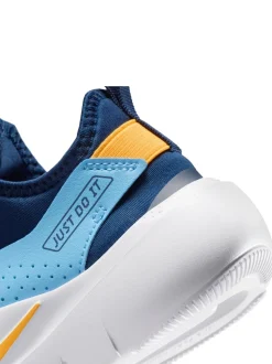 Bleu marine, bleu et jaune - Baskets Nike Junior Flex de running 4