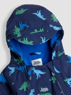 Bleu marine dinosaure - Costume JoJo Maman Bébé imperméable doublé de Polaires