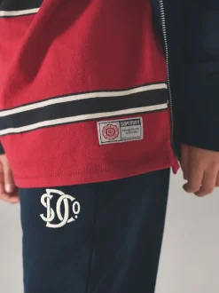 Bleu marine et blanc - Ensemble Superdry sweat et short