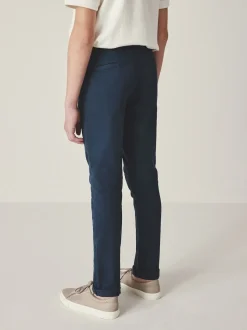 Bleu marine français - Pantalon chino extensible (3-17ans)