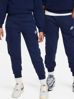 Bleu marine nocturne - Pantalon de jogging cargo en polaire Nike Club