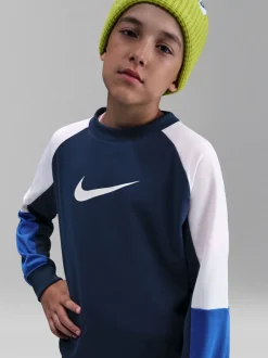 Bleu marine nocturne - Survêtement Nike Dri-FIT Col rond