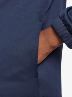 Bleu marine nocturne - Survêtement Nike Dri-Fit en poly zippé