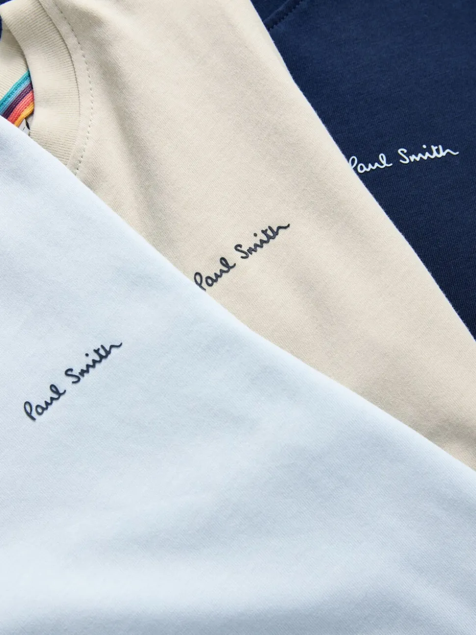 Bleu marine/Beige Sable/Bleu - Lot 3 t-shirts Paul Smith Junior Signature