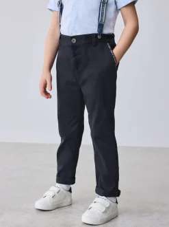 Bleu marine/bleu - Ensemble Baker by Ted Baker : Chemise, Pantalons et Bretelles