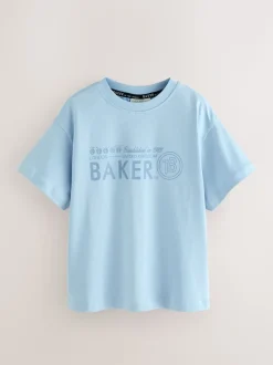 Bleu marine/bleu/pierre - Lot de t-shirts Baker by Ted Baker Graphic Imprimé 3 Lot