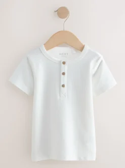 Bleu marine/bleu/pierre - T-shirts à manches courtes à col Henley Lot de 3 (3mois7ans)