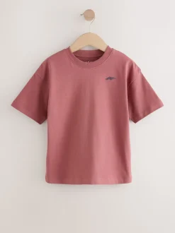 Bleu marine/gris/baie - Lot de 4 T-shirts à Manches courtes avec Logo Graphique sur la Poitrine (3-16ans)