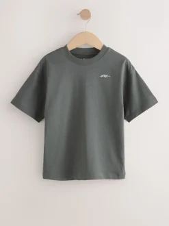 Bleu marine/gris/baie - Lot de 4 T-shirts à Manches courtes avec Logo Graphique sur la Poitrine (3-16ans)