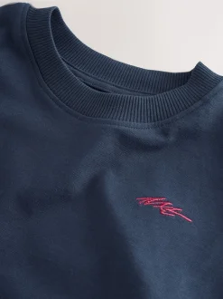 Bleu marine/gris/baie - Lot de 4 T-shirts à Manches courtes avec Logo Graphique sur la Poitrine (3-16ans)