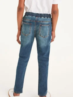 Bleu millésimé moyen - Jeans extensibles à taille élastique (3-16ans)