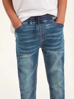 Bleu millésimé moyen - Jeans extensibles à taille élastique (3-16ans)