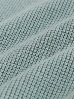 Bleu minéral - Pulls à encolure zippée texturé en maille (3-16ans)