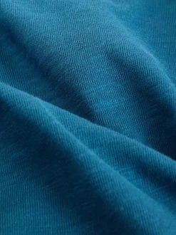 Bleu motif pelleteuse de transport - T-shirt appliqué à manches longues (3 mois-7 ans)