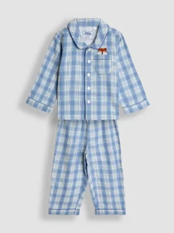 Bleu motif renard - Pyjama JoJo Maman Bébé tissé à carreaux Character