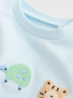 Bleu motif safari - Ensemble 6 Pieces Haut & Leggings BÉBÉ (0mois-3ans)