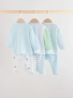 Bleu motif safari - Ensemble 6 Pieces Haut & Leggings BÉBÉ (0mois-3ans)