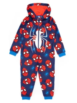 Bleu motif Spiderman - Vanilla Underground Polaire tout-en-un