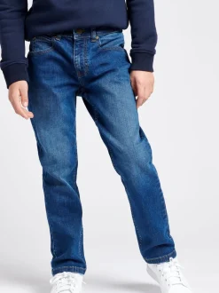 Bleu moyen - Lee Garçons Jean Daren coupe droite