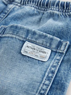 Bleu moyen - Short Bermuda Pull On en jean (3-16ans)