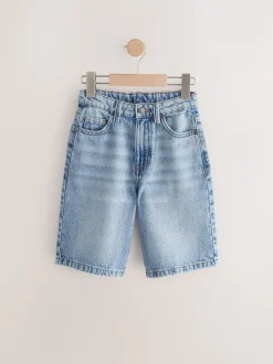 Bleu moyen - Short chino Denim Gamme longue Jort (3-16ans)