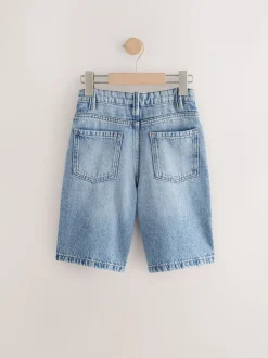 Bleu moyen - Short chino Denim Gamme longue Jort (3-16ans)