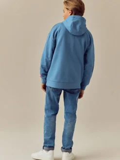 Bleu moyen - Sweat à capuche Spiderman à sequins Flip (3-16ans)