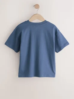 Bleu moyen - T-shirt Manches courtes (3-16ans)