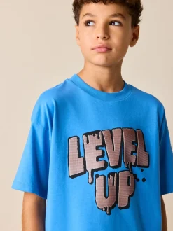 Bleu niveau - T-shirt graphique Manches courtes Relaxed Fit (3-16yrs)