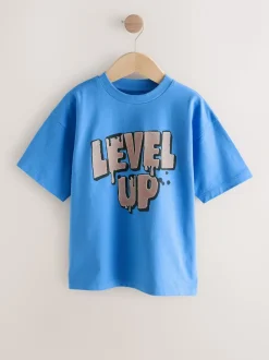 Bleu niveau - T-shirt graphique Manches courtes Relaxed Fit (3-16yrs)