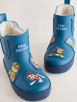 Bleu Paw Patrol - Bottines en caoutchouc avec doublure chaude